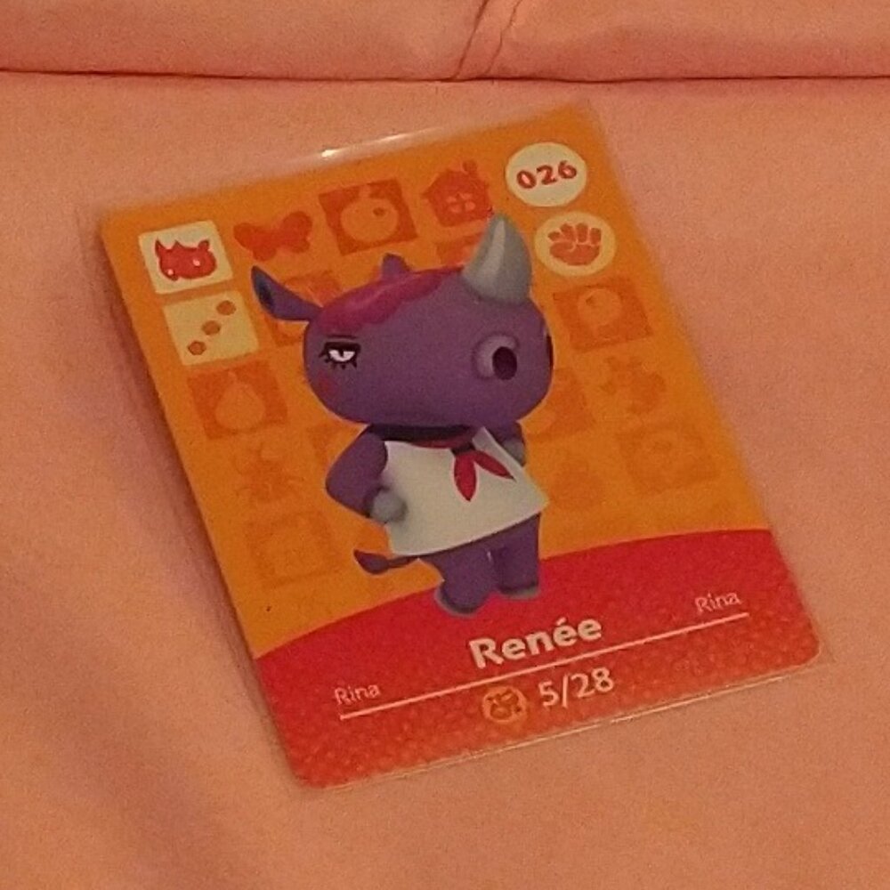 Renee Animal Crossing Amiibo Card - New, Never Used